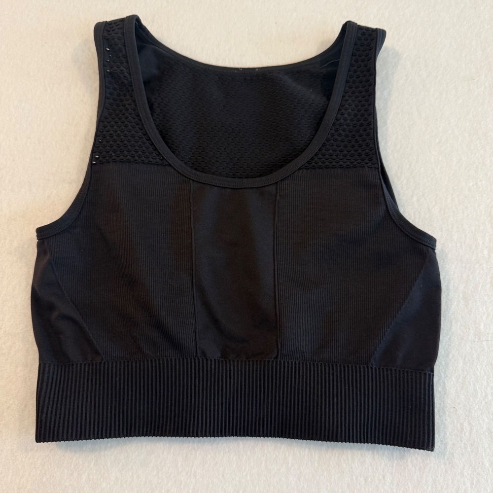 Fabletics Seamless Mesh Sports Bra Women‎ Small Black